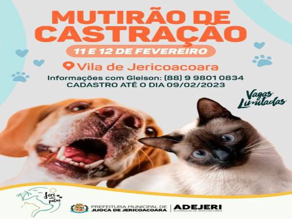 Castrações de animais crescem 17% com mutirões da prefeitura de Jaguariúna
