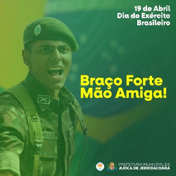 O DIA DO EXÉRCITO BRASILEIRO É COMEMORADO ANUALMENTE EM 19 DE ABRIL.